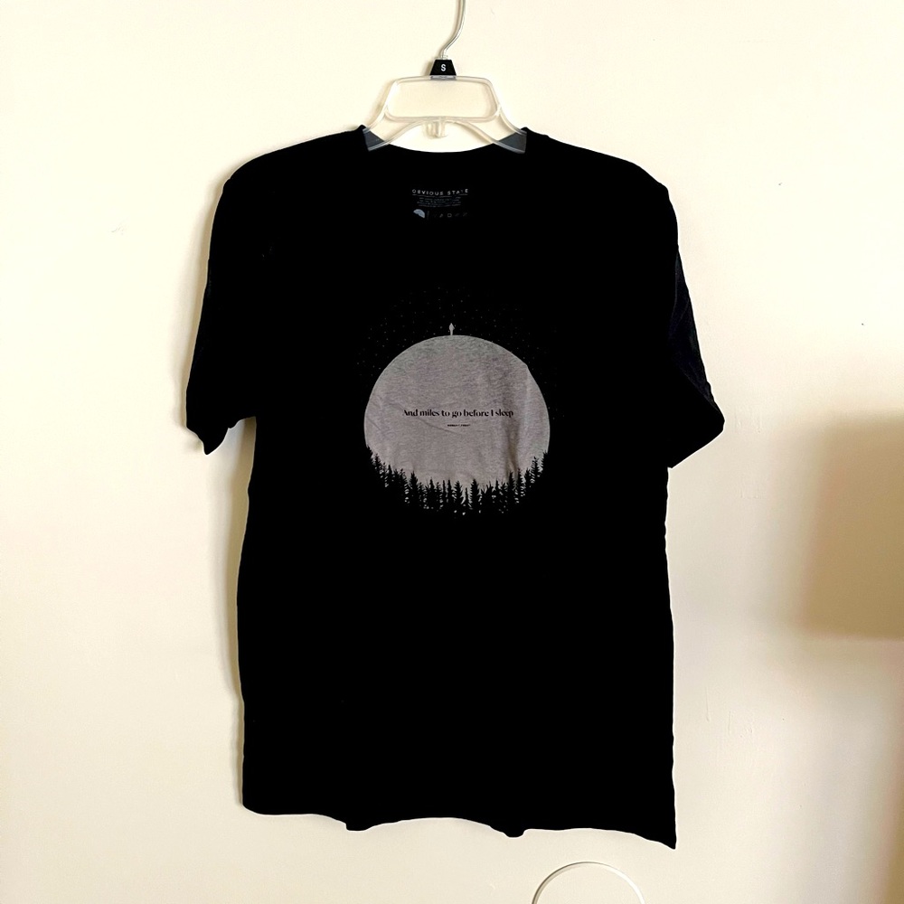 Robert Frost Poem “And Miles To Go Before I Sleep” Moon Graphic T Shirt